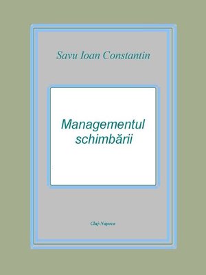 cover image of Managementul schimbarii